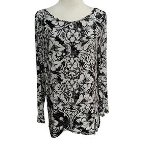 Chico’s Zenergy Stretchy Floral Print Blouse M